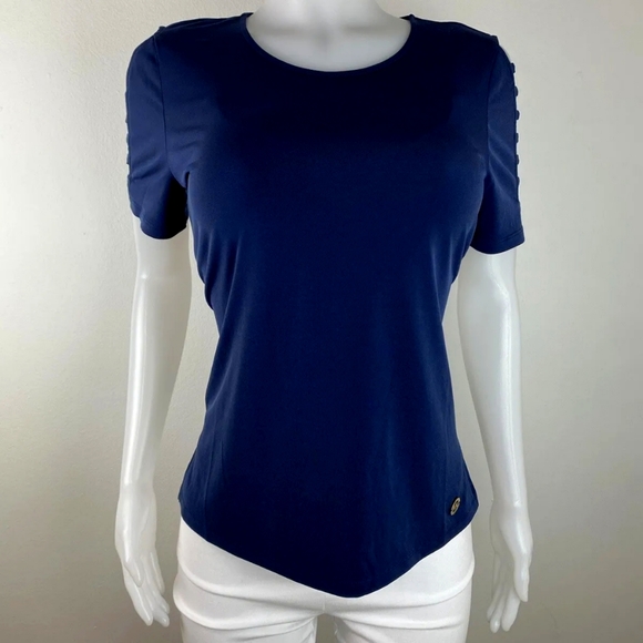 Michael Kors Short Sleeve Round Neck Top - Small - Picture 1 of 9